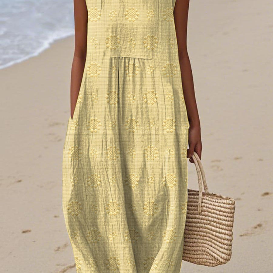 França | Vestido de algodão sem mangas com bolsos