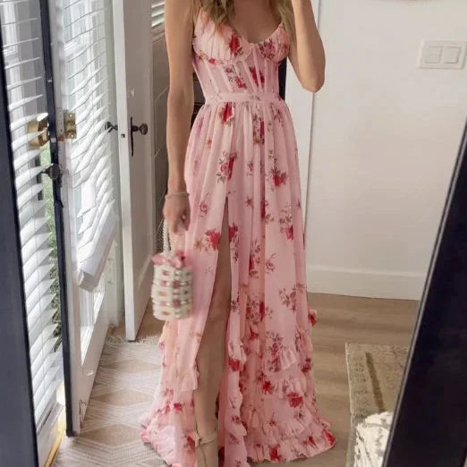 Sónia | Vestido midi com padrão floral 