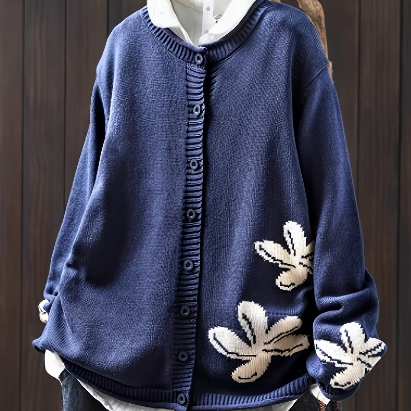 Safira |Cardigã com Padrão Floral