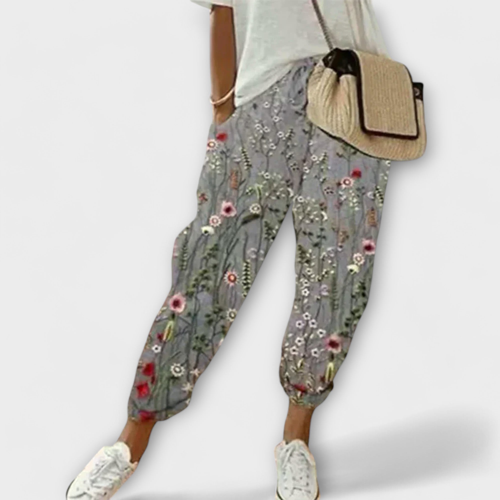 Burga - Calças confortáveis ​​em algodão e linho