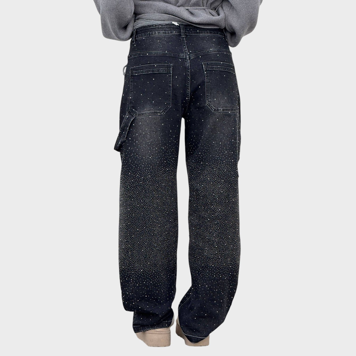 Valerie - Calças de ganga largas com um brilho subtil