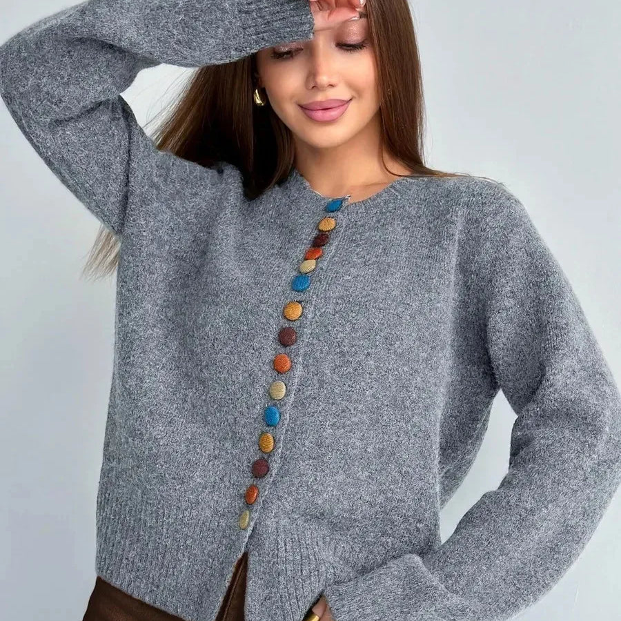 Nicole |Cardigã com Detalhe de Botões