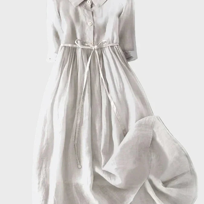 Vestido com Gola Elegante