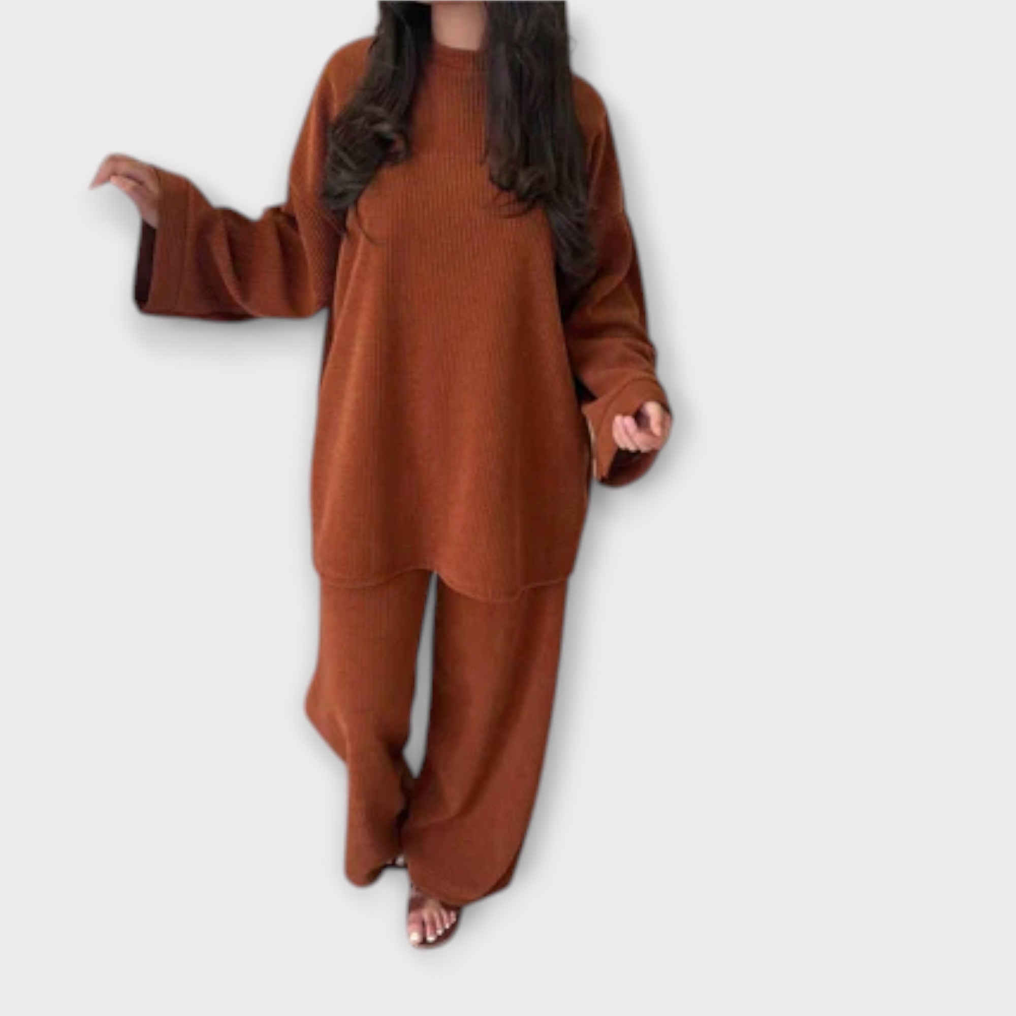 Ingrid – Conjunto Plus Size de Estilo Acanalado