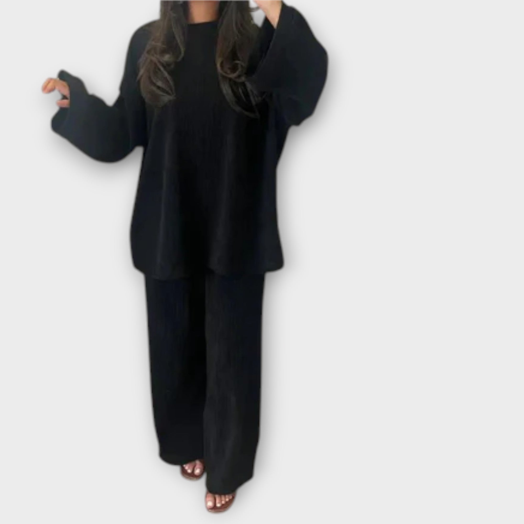 Ingrid – Conjunto Plus Size de Estilo Acanalado